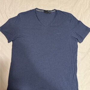 Hugo Boss Blue Short Sleeve V-Neck Tee